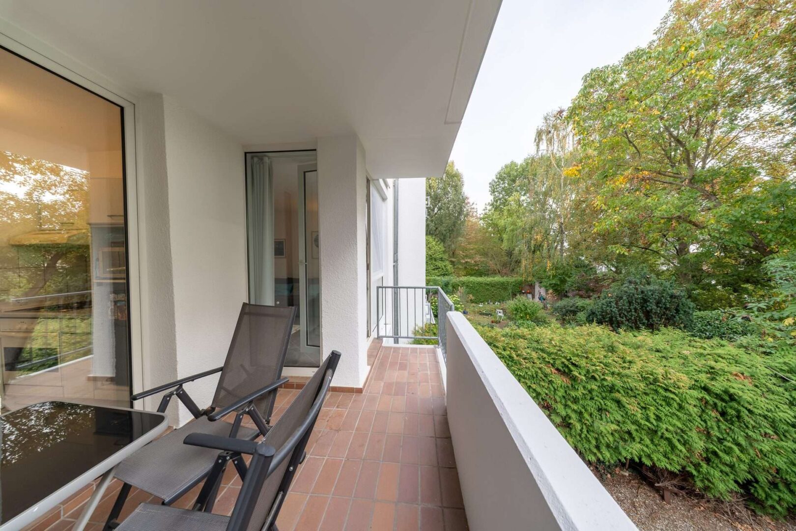 Balkon mit Blick ins Grüne