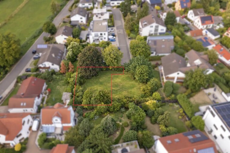 Luftbild ca.-Markierung Bauplatz 460qm (KI-visualisiert)